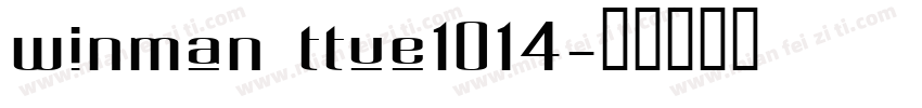 winman ttue1014字体转换